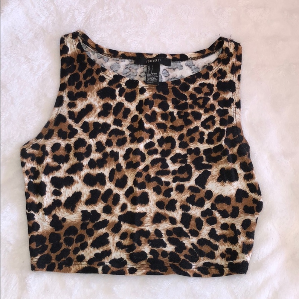 Forever 21 Cheetah Crop Top